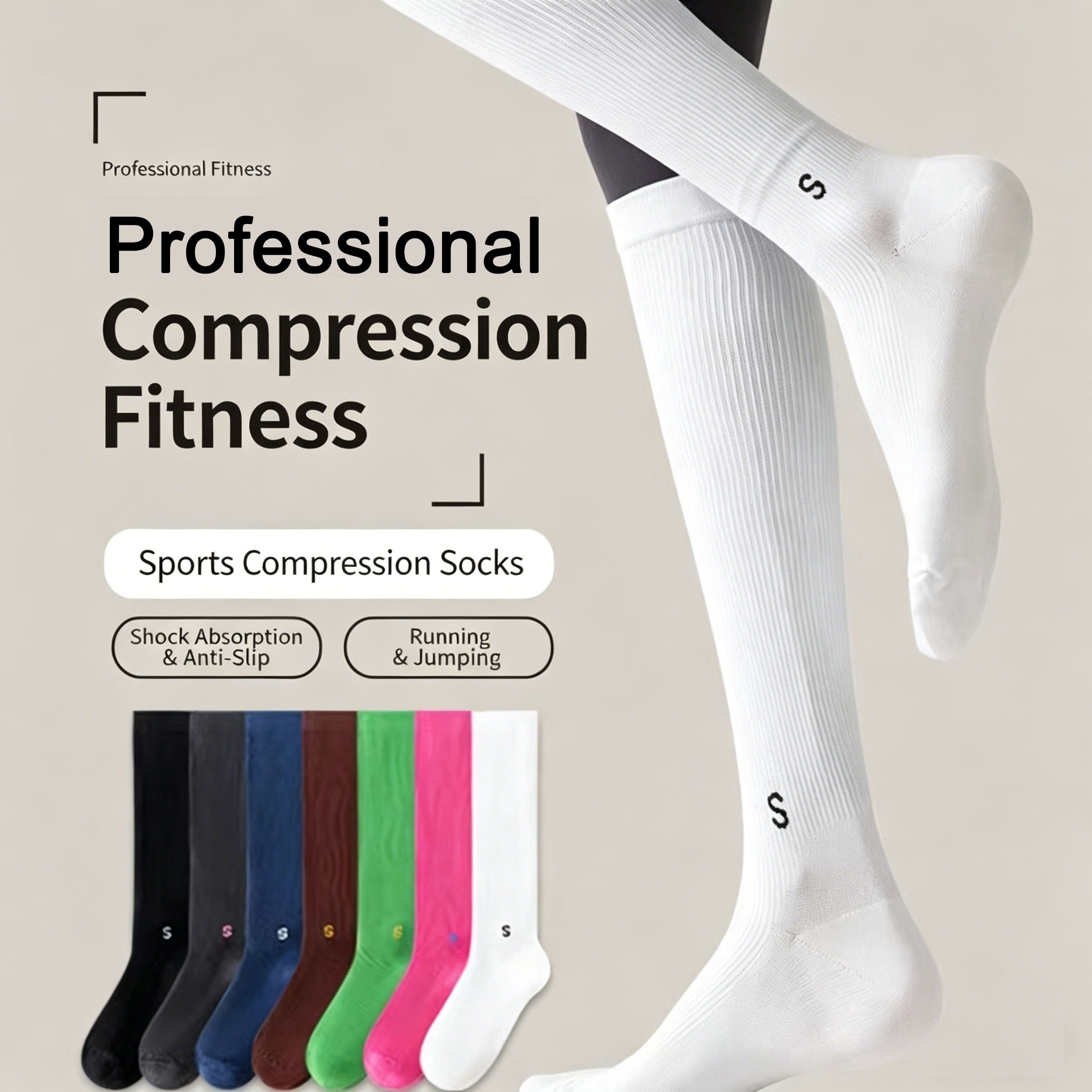 Compression Sock Medical - Professional Sports Compression Calf Socks for