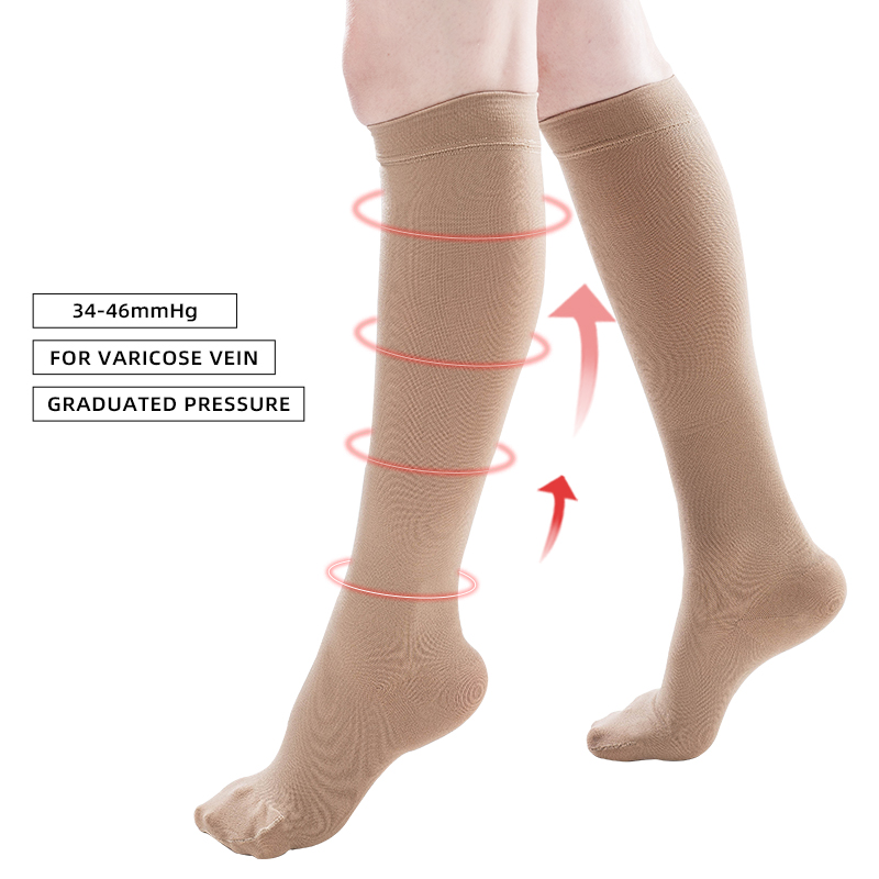 Compression Sleeve Calf - Closed Toe Medical Compression Stockings 34-46mmHg