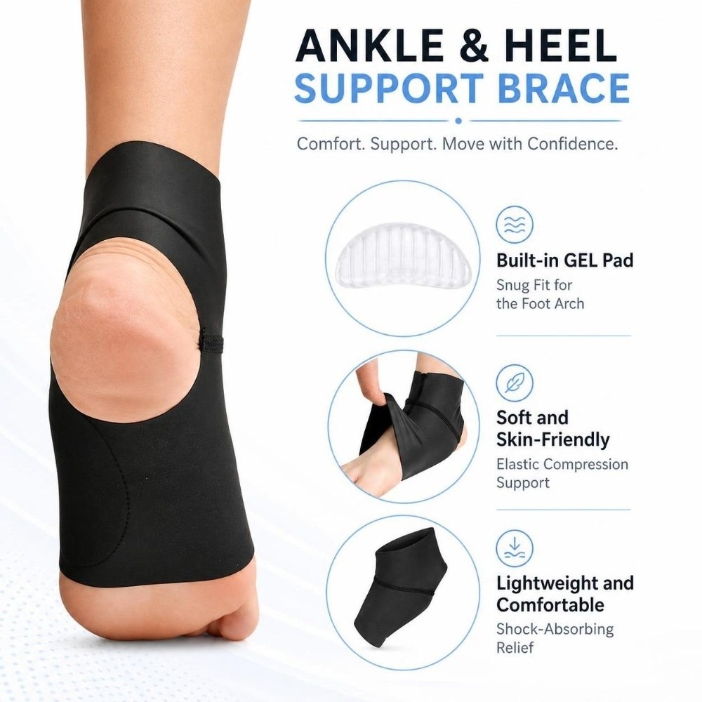 1 Pair Gel Inserts Arch Suppor - Ankle Brace Sock recension och pris