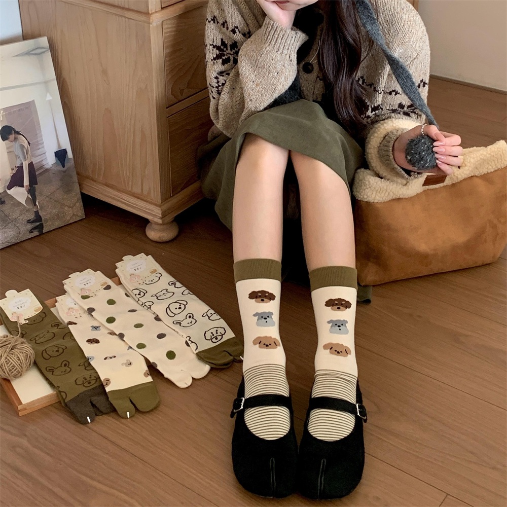 Dog Illustration Tabi Split‑To - Toe Sock Split recension och pris