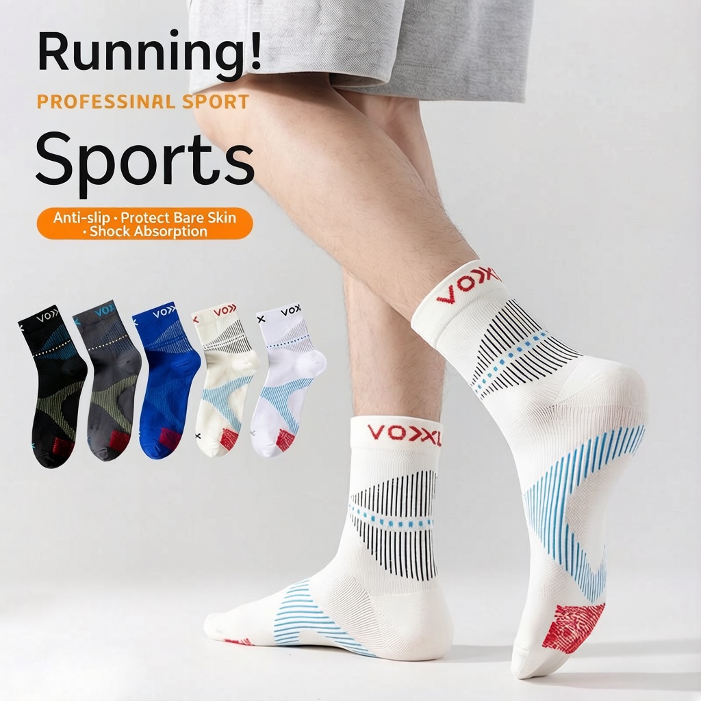 WRELS 1/2/3 Pairs Running Spor - Athletic Sock Cushion recension och pris