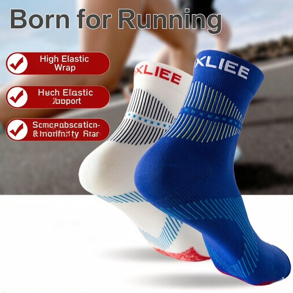 WRELS 1/2/3 Pairs Running Spor - Athletic Sock Cushion recension och pris
